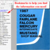 Screenshot of USB clamshell of 1967 Cougar Falcon Fairlane Mercury and Mustang Intermediate Shop Manual on PDF