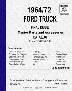 Ebook 1964/72 Ford Truck Master Parts and Accessories Catalog