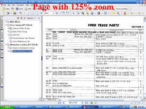 Screenshot of 1964/72 Ford Truck Master Parts and Accessories Catalog