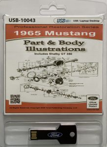 USB 1965 Mustang Part and Body Illustration Manual
