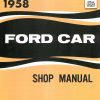 eBook cover 1958 Ford Car Shop Manual