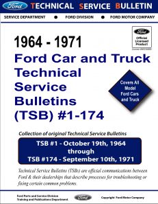 1964-71 Ford Car and Truck Technical Service  Bulletins (TSB) (No.1-174)
