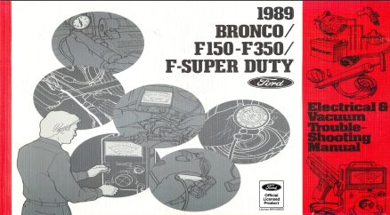 1989 Ford Electrical & Vacuum Trouble-Shooting Manual (EVTM) for Bronco / F150-F350 / F-Super Duty