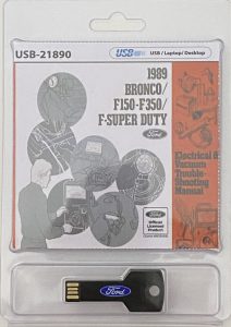 USB Front Cover for the 1989 Ford Electrical & Vacuum Trouble-Shooting Manual (EVTM) for Bronco / F150-F350 / F-Super Duty