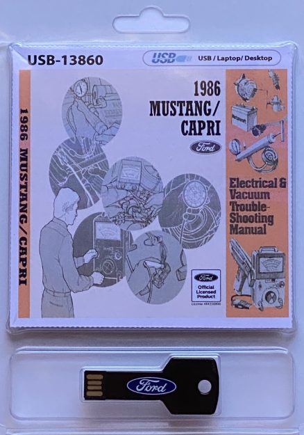 USB 1986 Mustang Capri Electrical & Vacuum Trouble-Shooting Manual (EVTM)